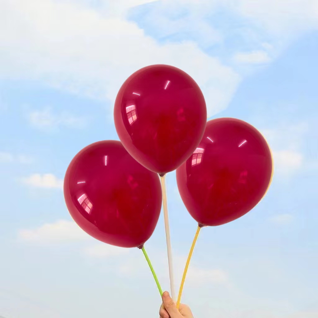 Haorun Red Matte Printed Helium Balloons for Every Occasion