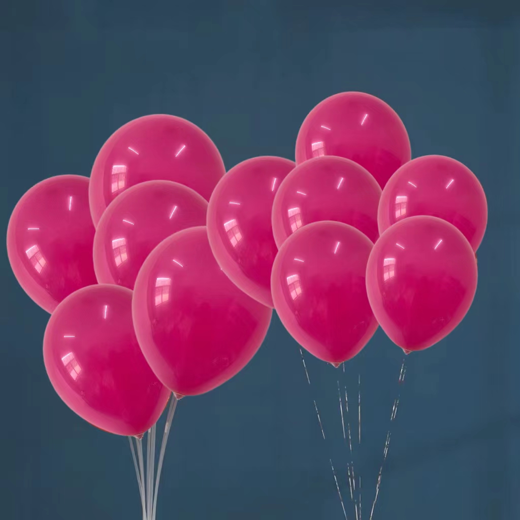 Vibrant Rose Red Metallic Latex Balloons for Every Occasion